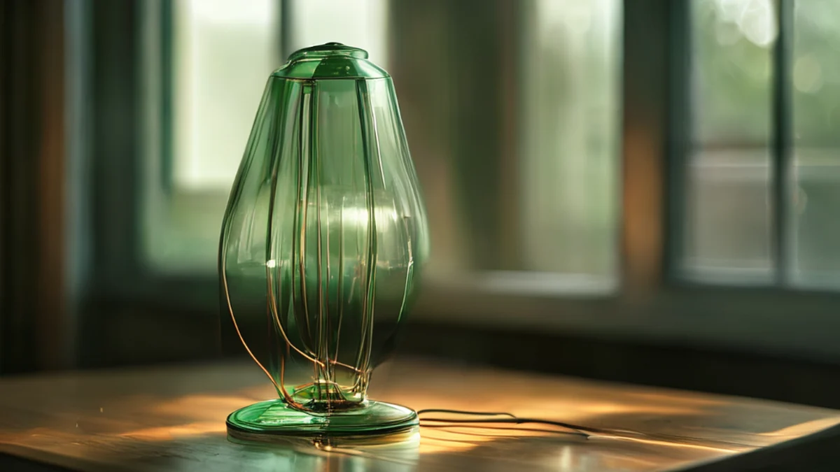 Une surface en verre avec des câbles et composants électroniques.