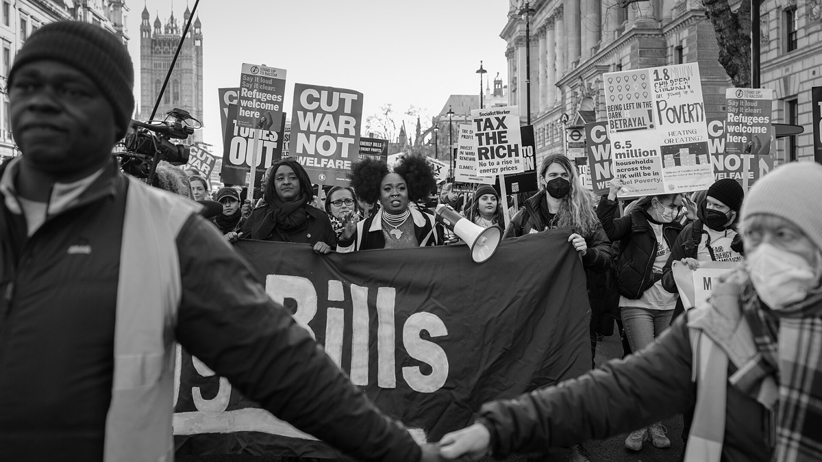 politieke demonstratie in londen