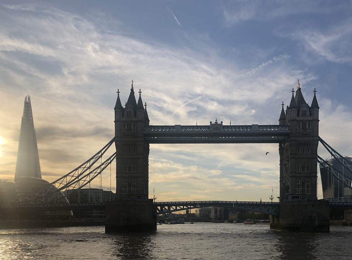 ponte di londra, sera, skyline
