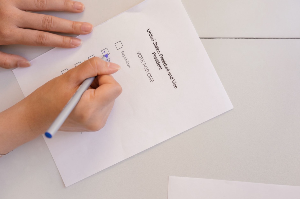 Billet de vote du référendum